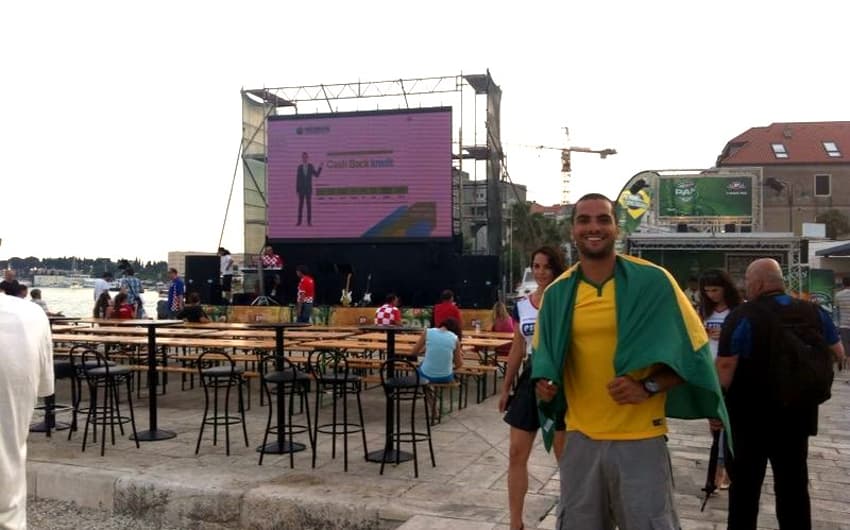 Brasileiro acompanha abertura da Copa na capital da Croácia (Foto: Arquivo pessoal)