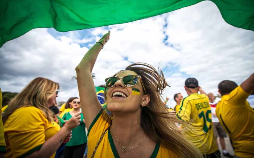 Torcida - Brasil x Alemanha (Foto: Gustavo Andrade/ AFP)