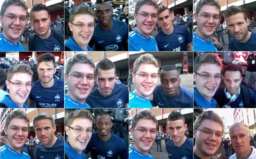 Selfies com os franceses (Foto: Arquivo pessoal)