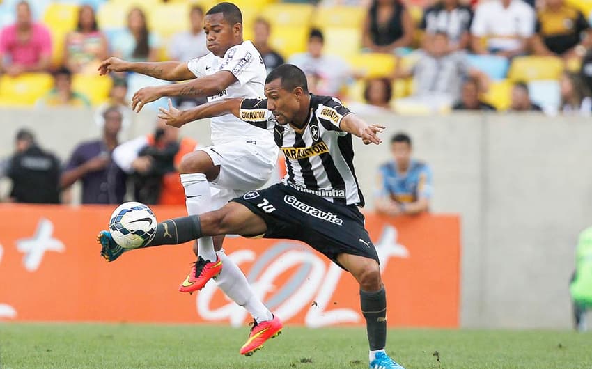 Botafogo x Santos - Robinho e Ramirez (Foto: Wagner Meier/ LANCE!Press)