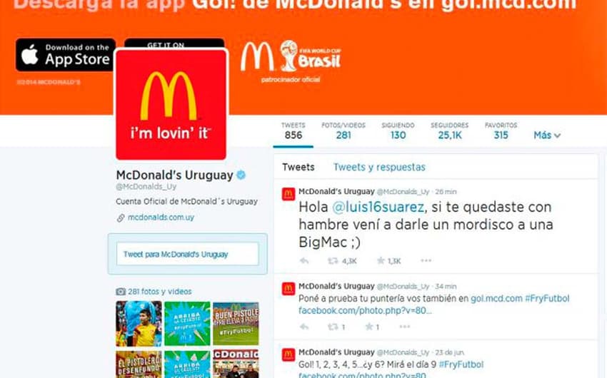 McDonalds brinca com mordida de Suárez (Foto: Reprodução/Twitter)