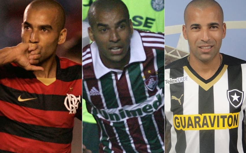 Emerson Sheik - Camisas de Flamengo, Flumiense e agora, Botafogo  (Fotos: LANCE!Press)