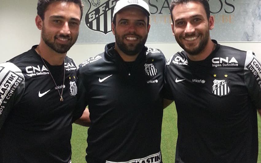 Marcelo Garrafoli, Sergio Peres e Gustavo Jorge, do Santos (Foto: Reprodução/Instagram)