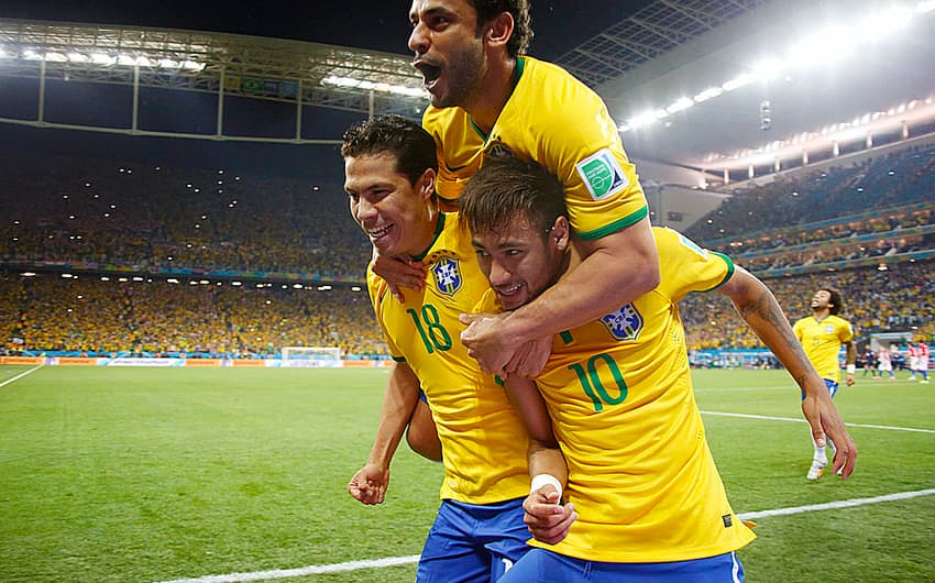 Neymar comemora gol -  Brasil x Croácia (Foto: Eduardo Viana/ LANCE!Press)