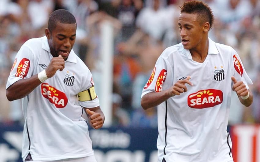 Robinho e Neymar - Santos (Foto: Ivan Storti/ LANCE!Press)