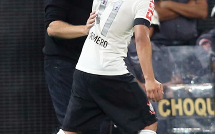 Ángel Romero e Mano Menezes - Corinthians x Bahia, Copa do Brasil (Foto: Eduardo Viana/LANCE!Press)