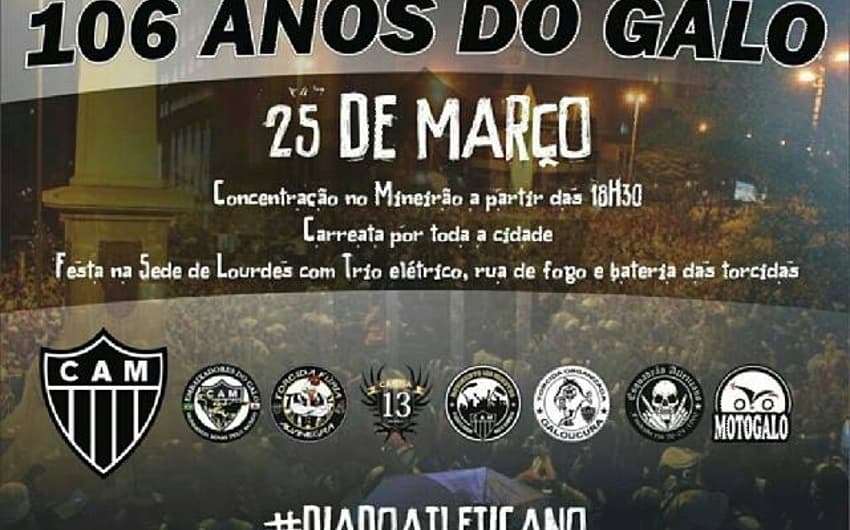 Torcida do Atlético-MG prepara festa para aniversário do clube (Foto: Divulgação)