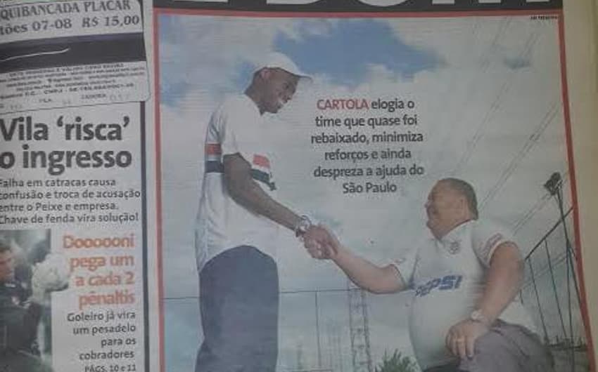Capa do LANCE!-SP um dia depois de marcar os dois gols que salvaram o Corinthians da queda no Paulistão-2004 (reprodução/arquivo)