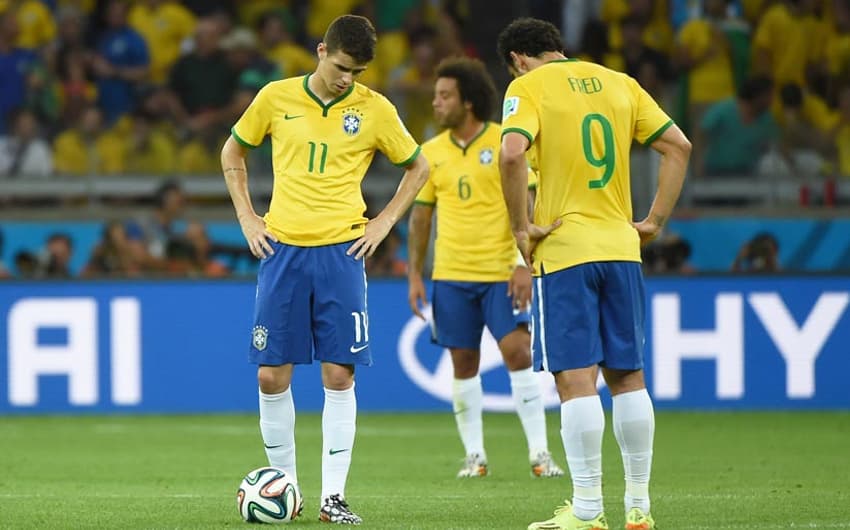 Fred - Brasil x Alemanha (Foto: Patrick Stolarzz/AFP)