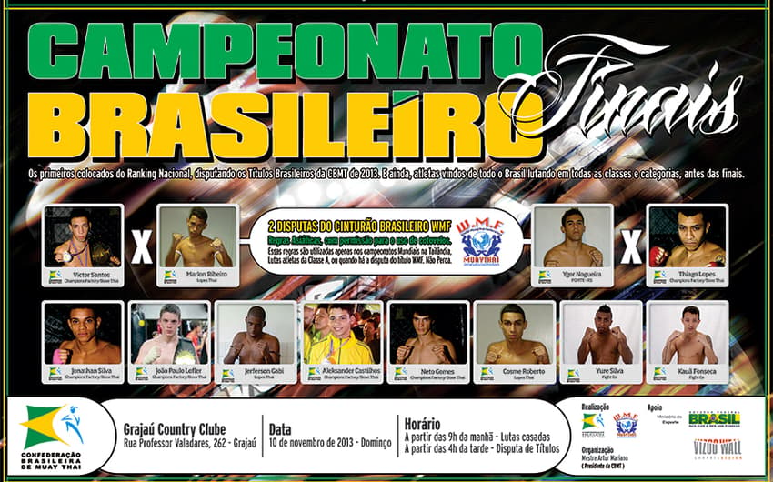 Finais do Campeonato Brasileiro de Muay Thai (FOTO: Divulgação)