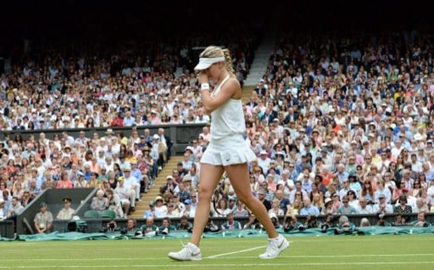 Eugenie Bouchard não conseguiu conter Kvitova em Wimbledon (Foto: Andy Rain/AFP)