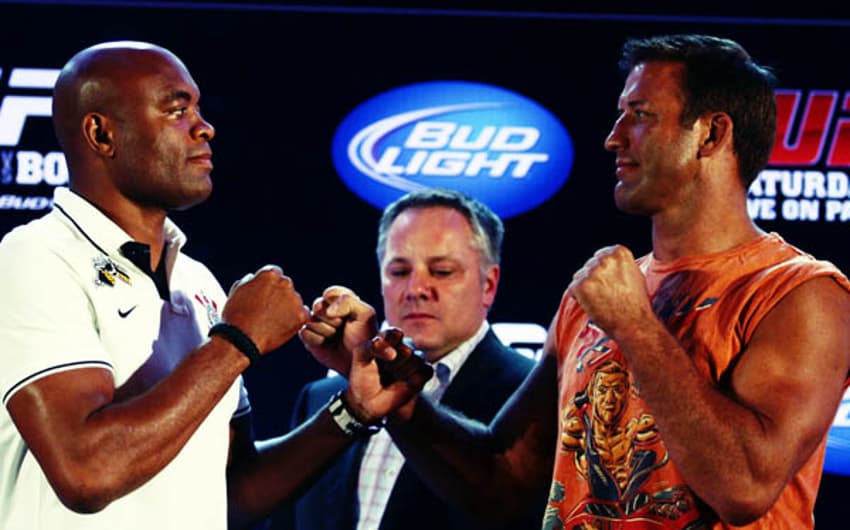 Anderson Silva e Stephan Bonnar - Coletiva UFC Rio 3 (Foto: Agência Lance!)