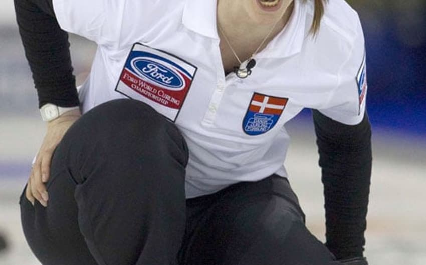 Mundial feminino de curling - Dinamarca - Lene Nielsen (Foto: Andy Clark/Reuters)