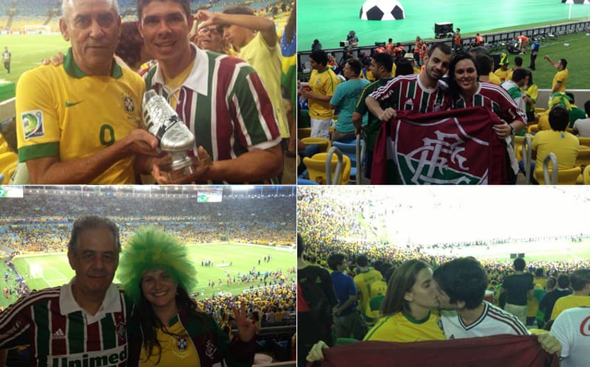 Torcedores Fluminense no Maracanã (Fotos: Reprodução/ Facebook)