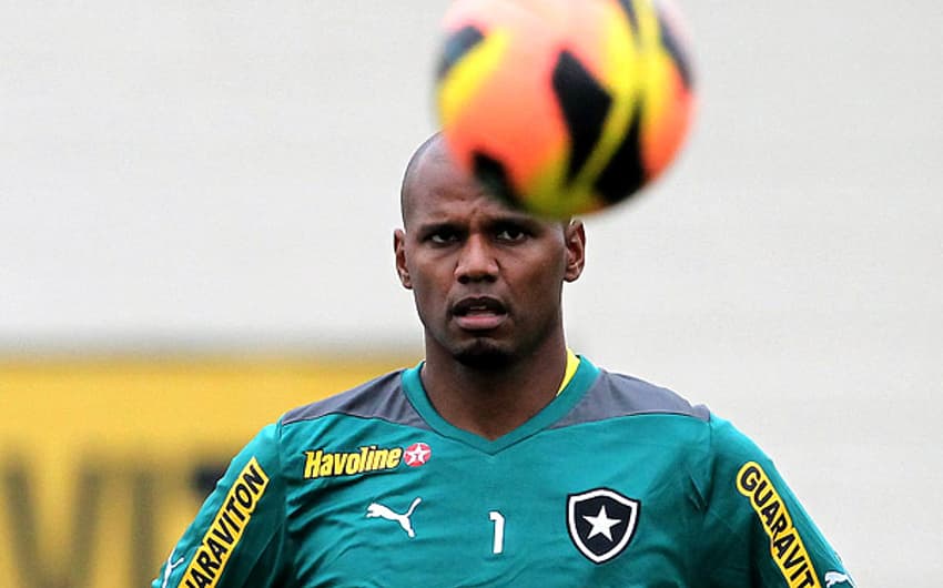 Jefferson - Treino do Botafogo (Foto: Satiro Sodré/SSPress)