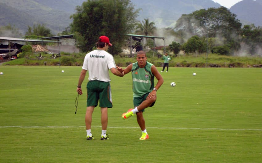 Carleto em treino do Fluminense (Foto: Bruno Marinho)