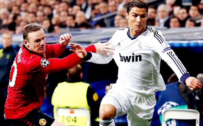 Real Madrid x Manchester United - Liga dos Campeões - Wayne Rooney e Cristiano Ronaldo (Foto: Cesar Manso/AFP)