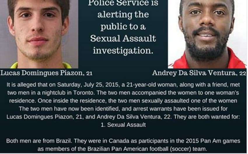 Piazon e Andrey são acusados de abuso sexual em Toronto (Foto: Reprodução)
