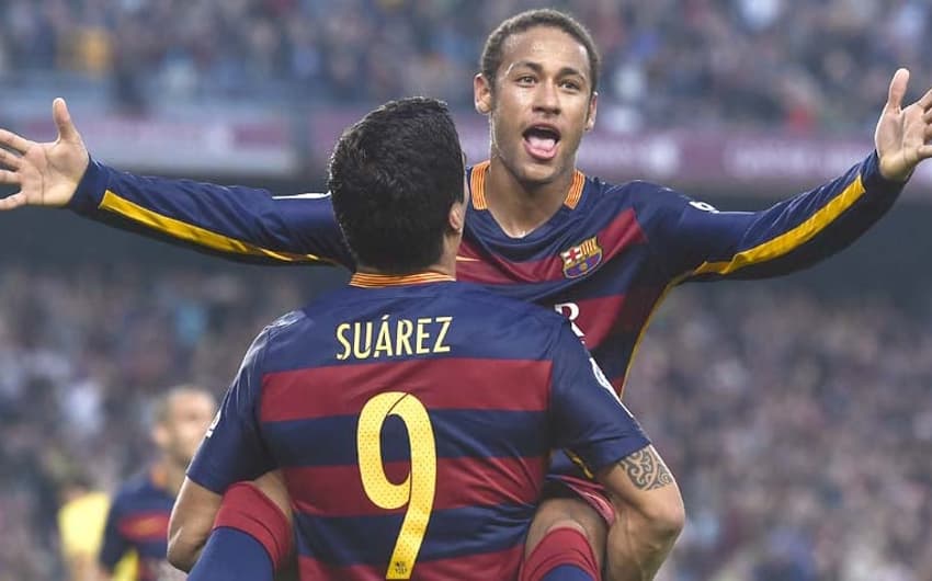 HOME - Barcelona x Villarreal - Campeonato Espanhol - Neymar e Suárez (Foto: Josep Lago/AFP)