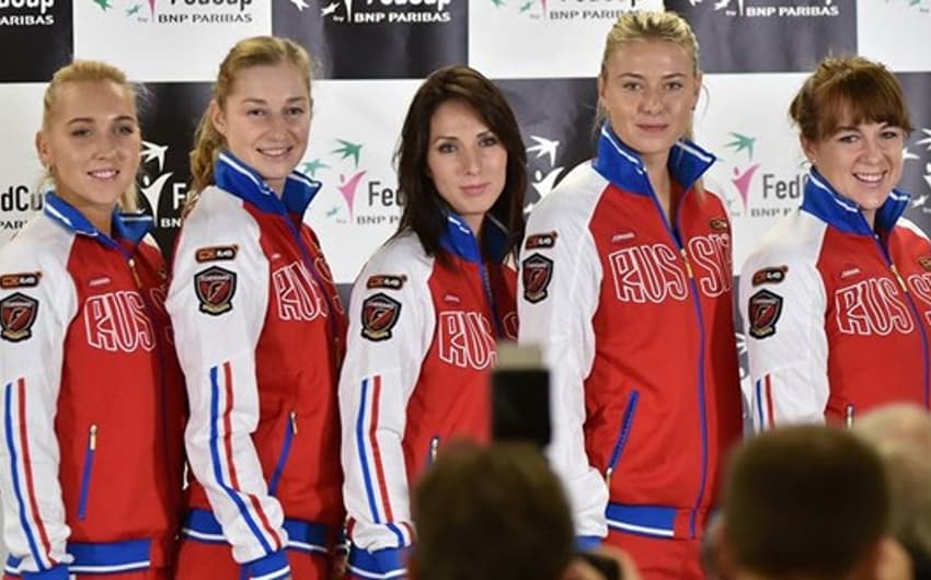 Equipe russa da Fed Cup em Praga