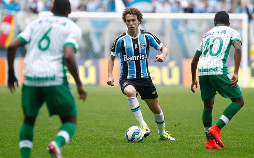 Galhardo está emprestado até o fim do ano ao Grêmio (Foto: Lucas Uebel/Grêmio)