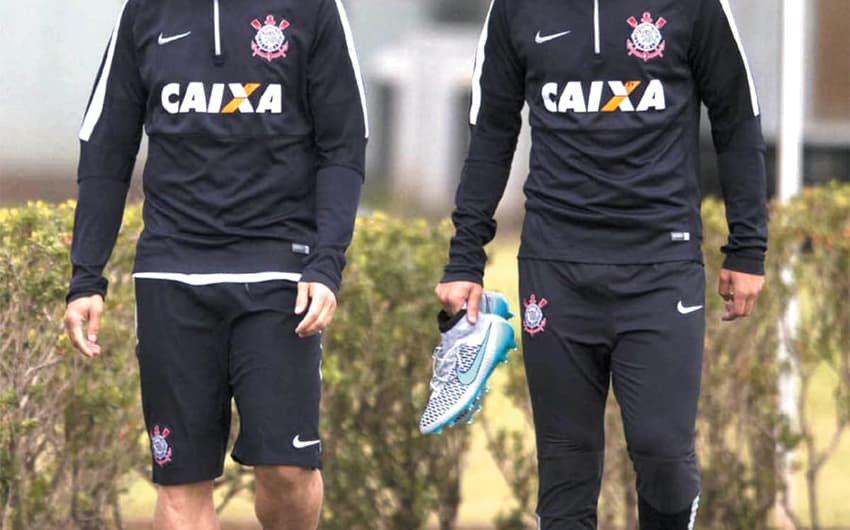 Treino Corinthians - Edilson e Guilherme Arana (foto:Daniel Augusto Jr. / Ag. Corinthians)