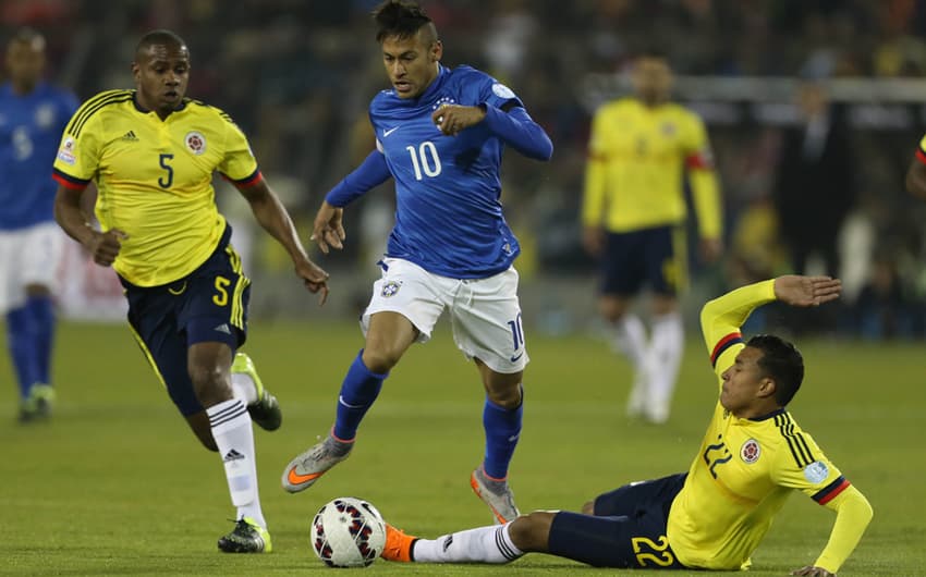 Último encontro: Colômbia 1x0 Brasil (Copa América-2015)