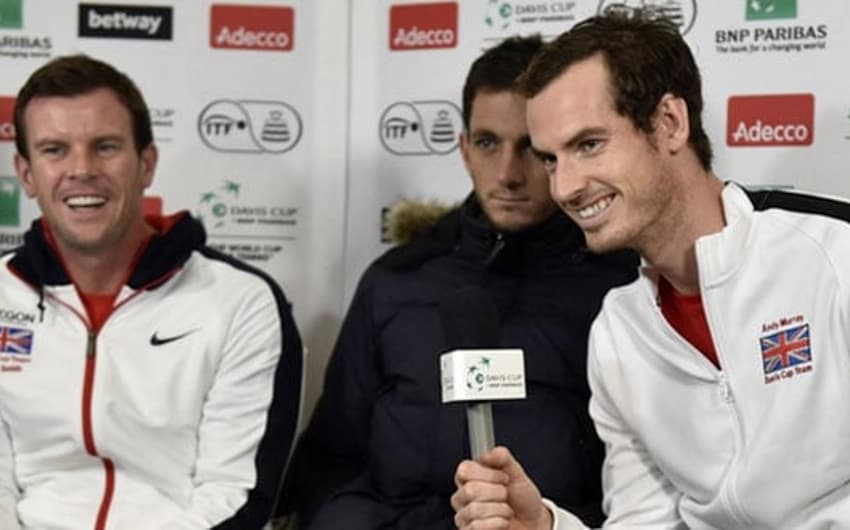 Andy Murray e equipe britânica. Crédito: Paul Zimmermann