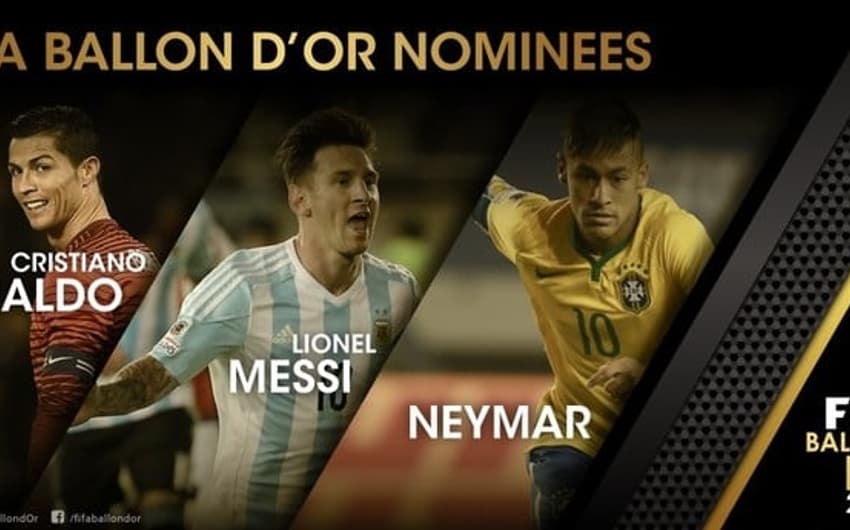 Cristiano Ronaldo, Messi e Neymar: Quem leva o prêmio? (Foto: Reprodução / Twitter)