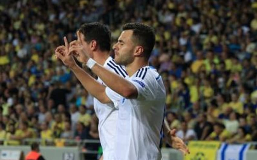 Junior Moraes tem um gol na Liga dos Campeões (Foto: Reprodução/Site Dínamo de Kiev)