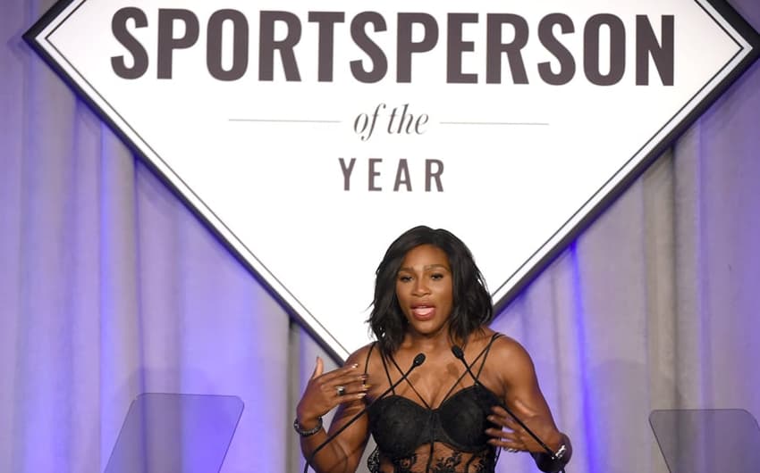 Serena na premiação da Sports Illustrated