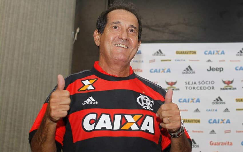 Muricy Ramalho durante apresentação no Flamengo (Foto: Wagner Meier/Lancepress!)