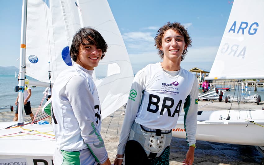 Leonardo Lombardi e Rodrigo Luz levaram a prata (Foto: Christophe Launay - ISAF)