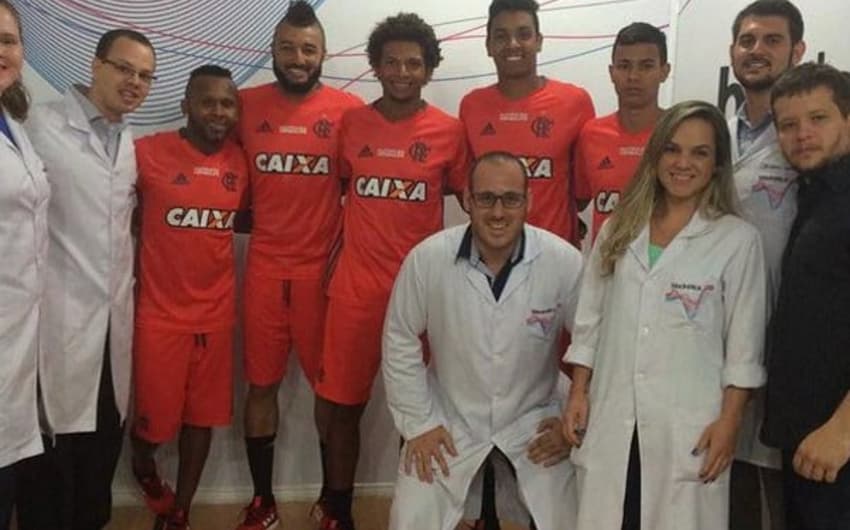 Exames no Flamengo (Foto: Andrey/@iFlamengoNews)