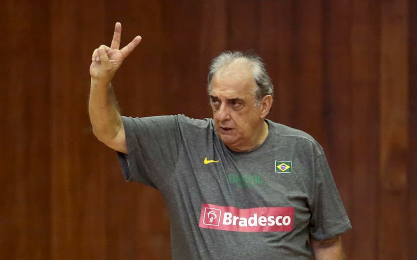 Treino da seleção Brasileira de Baskete