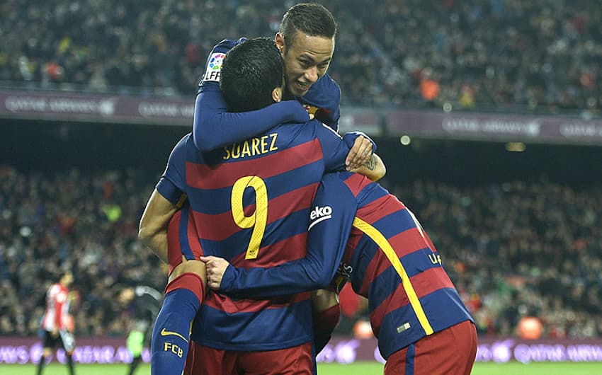 HOME - Barcelona x Athletic Bilbao - Campeonato Espanhol - Suárez e Neymar (Foto: Lluis Gene/AFP)