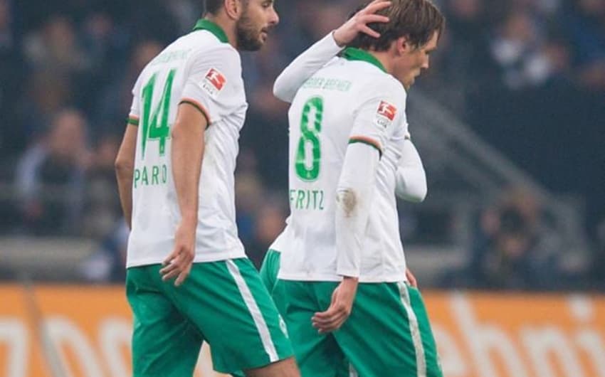 Fritz e Pizarro - Schalke x Werder Bremen (Foto: Reprodução / Facebook)