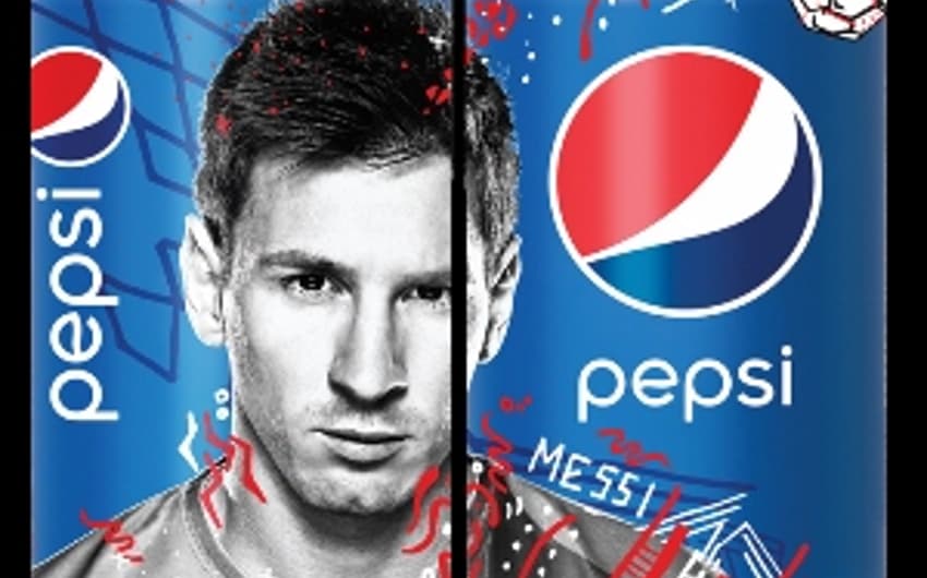 Messi na lata da Pepsi (Foto: Divulgação)