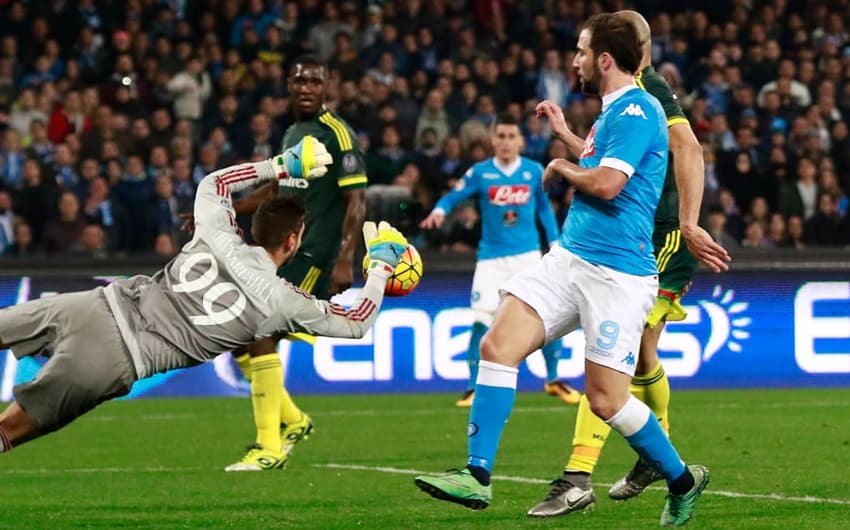 Napoli x Milan (foto:CARLO HERMANN / AFP)