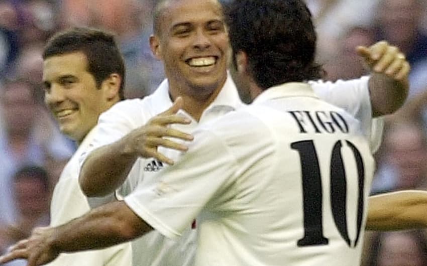 Ronaldo e Figo - Real Madrid (Foto: Paul White)