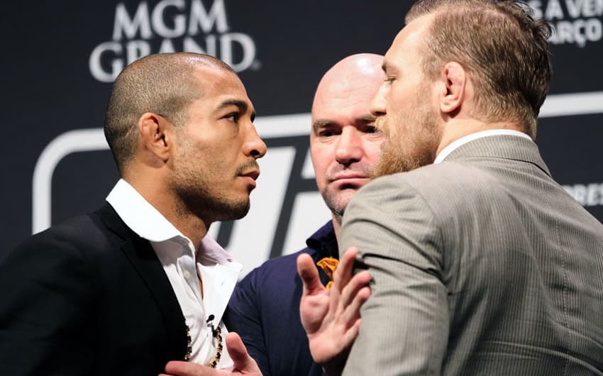 José Aldo e Conor McGregor - UFC Fight Night RJ (Foto: Bruno Lorenzo/ LANCE!Press)