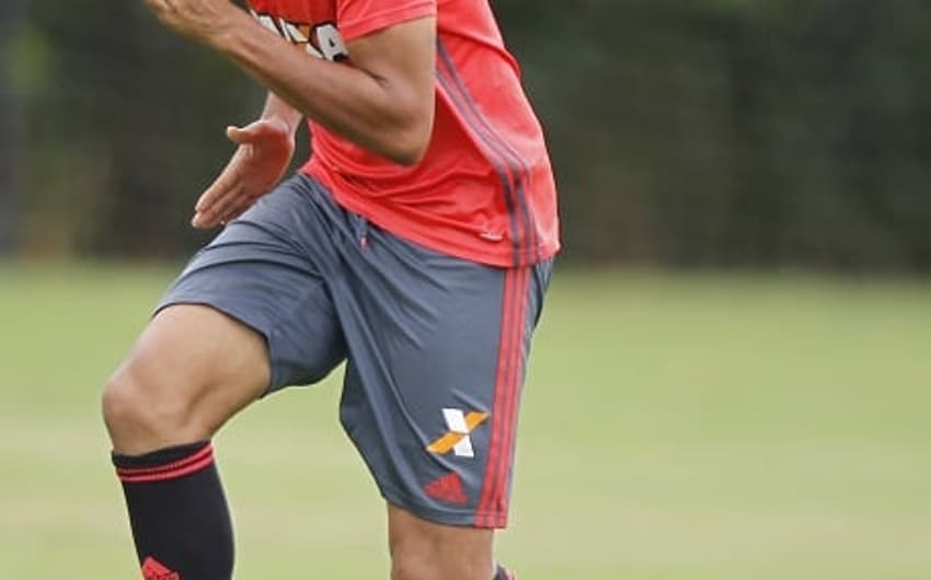 Wallace em treino do Flamengo (Gilvan de Souza/Flamengo)