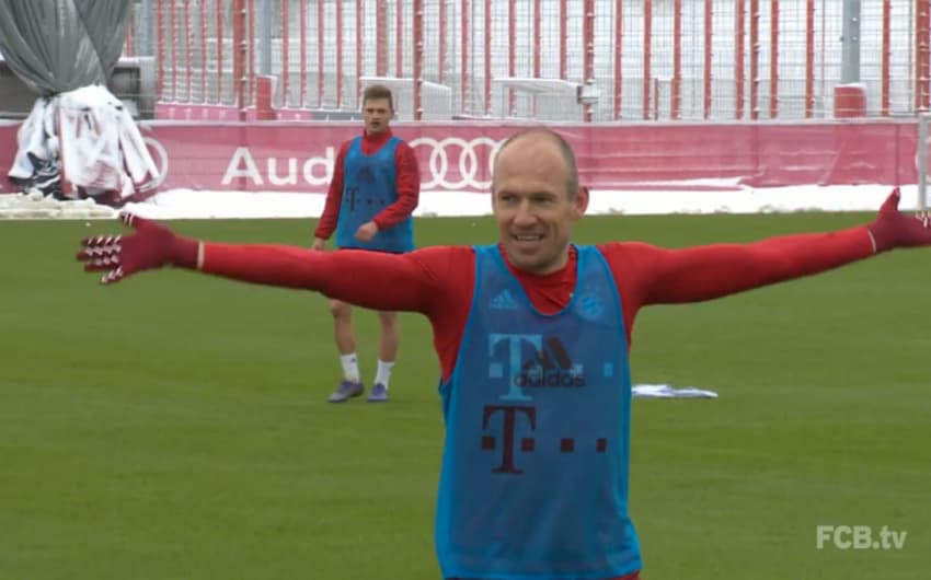 Robben no treino do Bayern