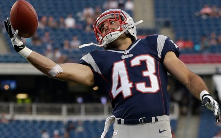 Nate Ebner atua como defensive back no New England Patriots (Foto: Divulgação/New England Patriots)
