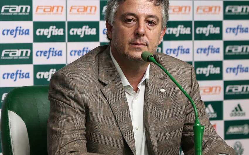 Paulo Nobre dá entrevista (Cesar Greco/Ag Palmeiras)
