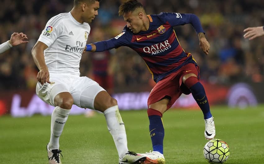 Casemiro e Neymar - Barcelona x Real Madrid