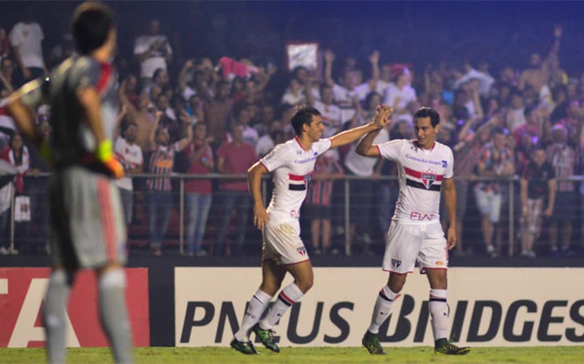 HOME - São Paulo x River Plate - Copa Libertadores - Calleri e Ganso (Foto: Maurício Hummens/Fotoarena/LANCE!Press)