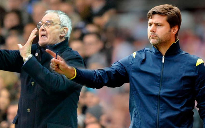 Claudio Ranieri e Mauricio Pochettino, técnicos de Leicester e Tottenham, respectivamente