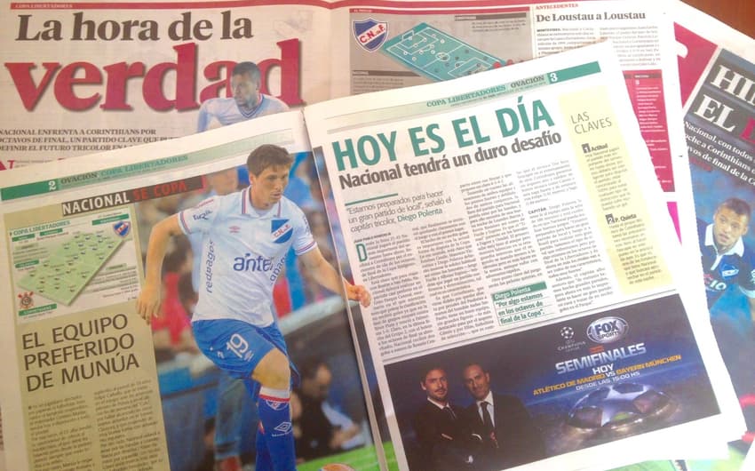 Jornais uruguaios analisam duelo entre Nacional e Corinthians (Foto: Bruno Cassucci)