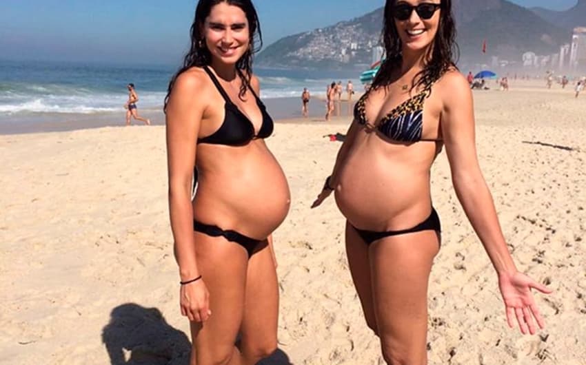 Irmãs Carolina Solberg e Maria Clara, do vôlei de praia, grávidas
